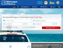 Tablet Screenshot of mietwagen-check.de